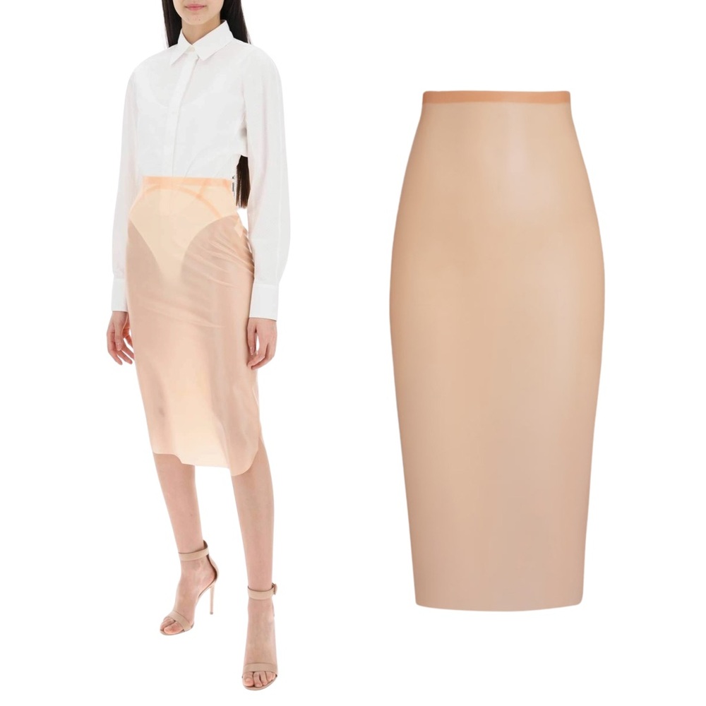 ALAIA LATEX PENCIL SKIRT FR34